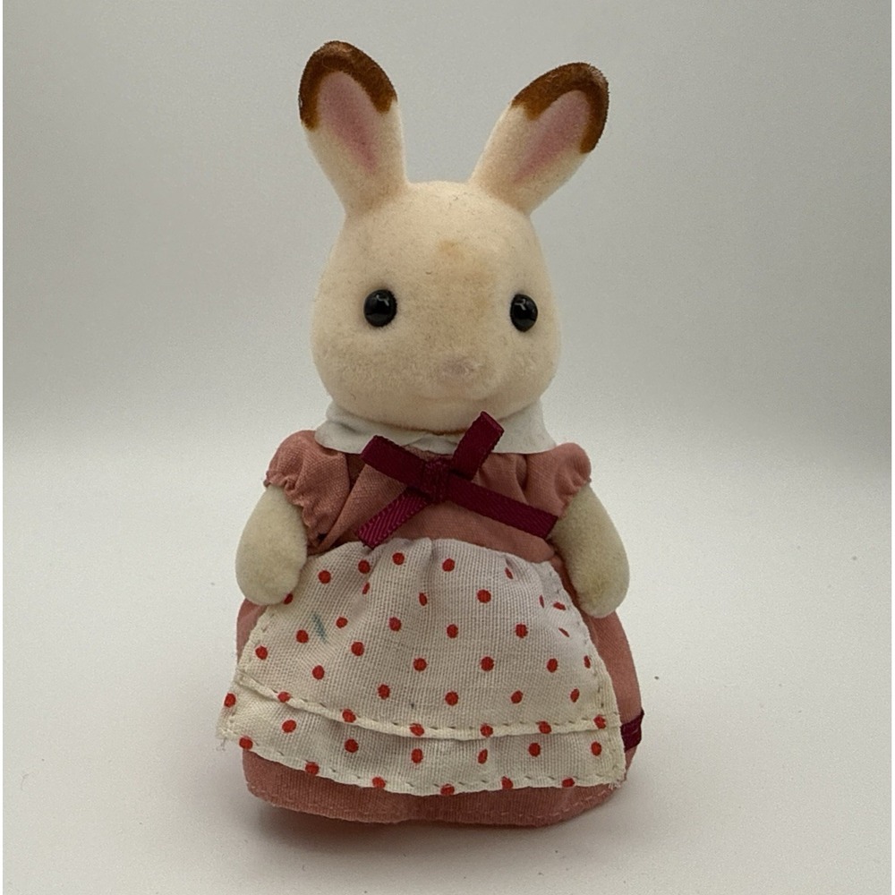 Calico Critters Sylvanian Families Teri Chocolate Rabbit Mother Figure  Dress